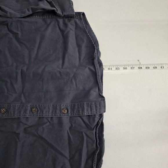 Duluth Trading Co. Mens‎ L Tall Button Down Shirt Long Sleeve Blue Cotton - Picture 4 of 8